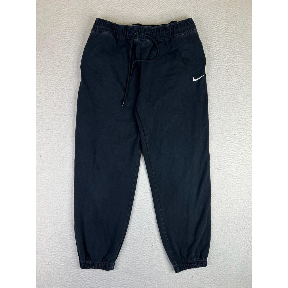 Nike Womens Black Woven Cotton Easy Joggers DM6419-010 Size Large‎